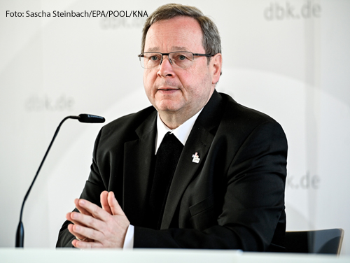 Der Limburger Bischof Georg Bätzing bei der Frühjahrsvollversammlung der Deutschen Bischofskonferenz, deren Vorsitzender er ist. 