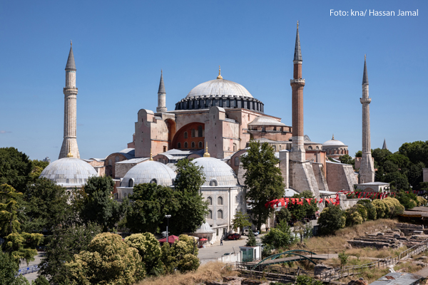 Die ehemals christliche Kirche Hagia Sophia in der Türkei