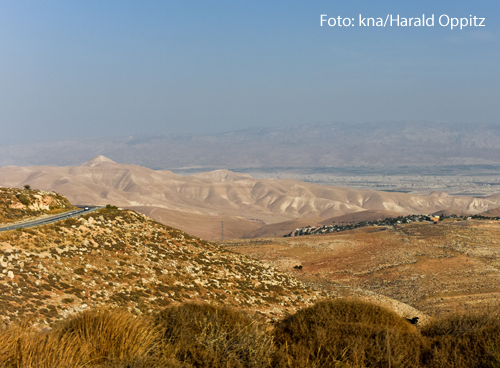 Eine hügelige Wüste in Jericho 