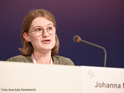 Johanna Müller, jüngste Teilnehmerin des Synodalen Weges