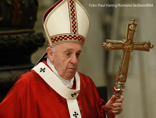 Papst Franziskus im Petersdom im Vatikan 