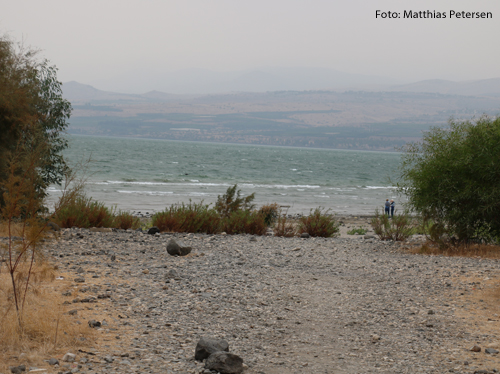 Der See Gennesaret in Israel 