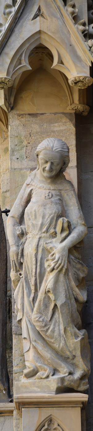 Statue "Synagoge" am Erfurter Dom