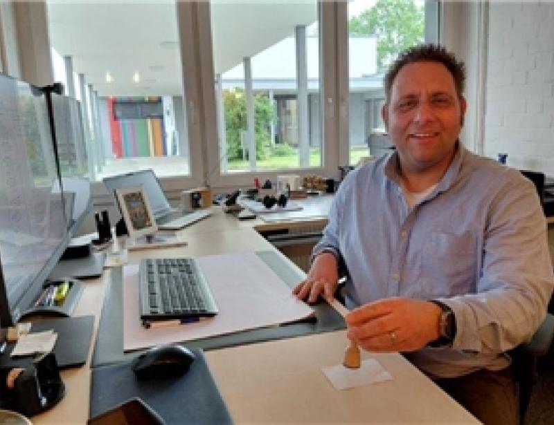 Pilgerstempel bei der Caritas