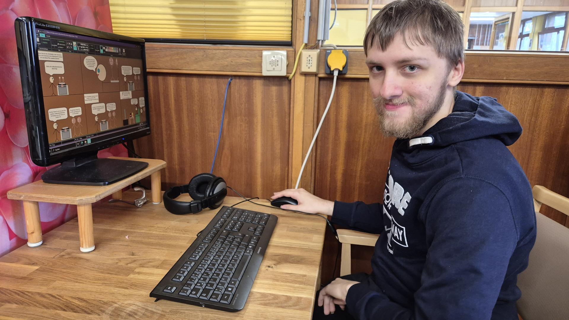 Ein Mann am Computer