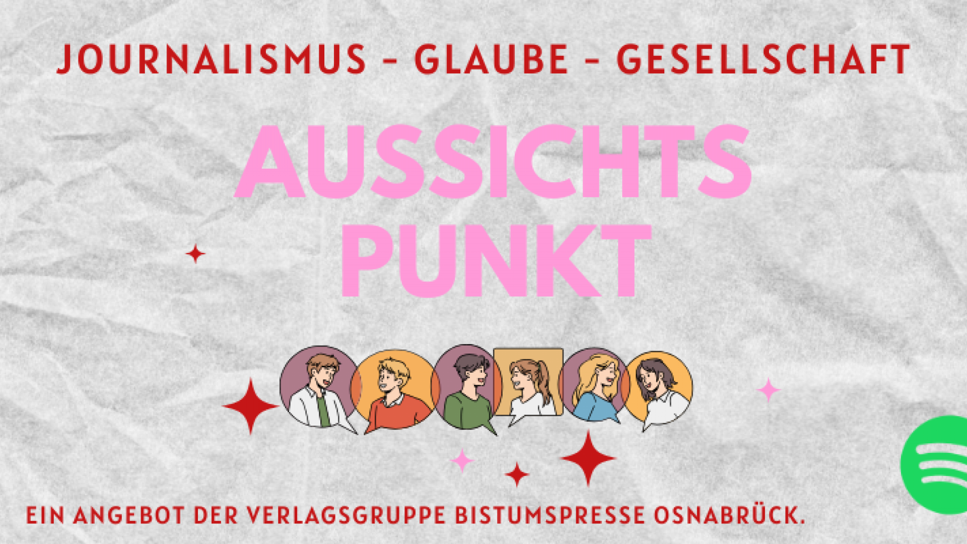 Grauer Hintergrund mit Text aussichtpunkt und Spotify-Logo