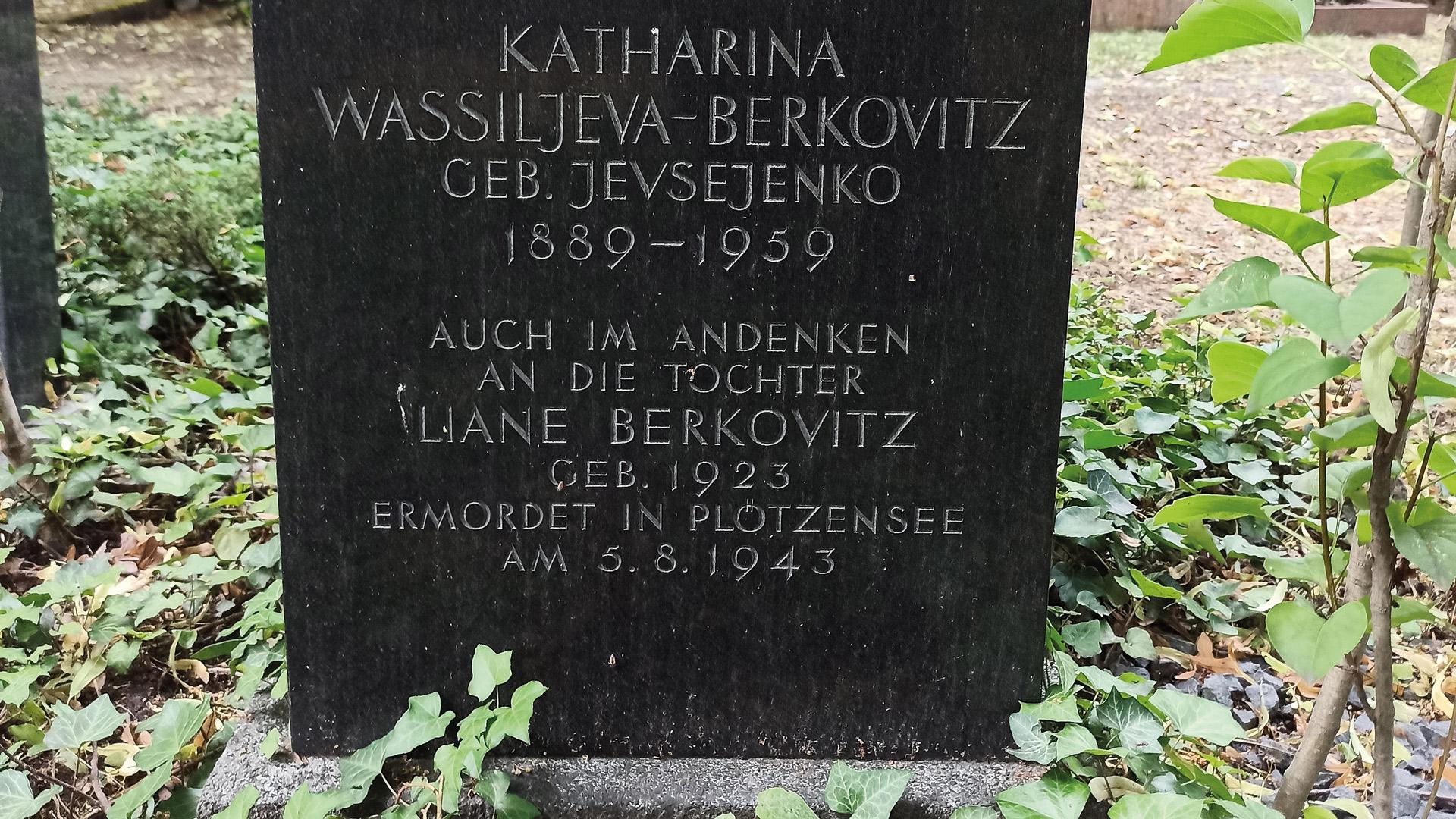 Grabstein von Katharina Wassiljeva Berkovitz