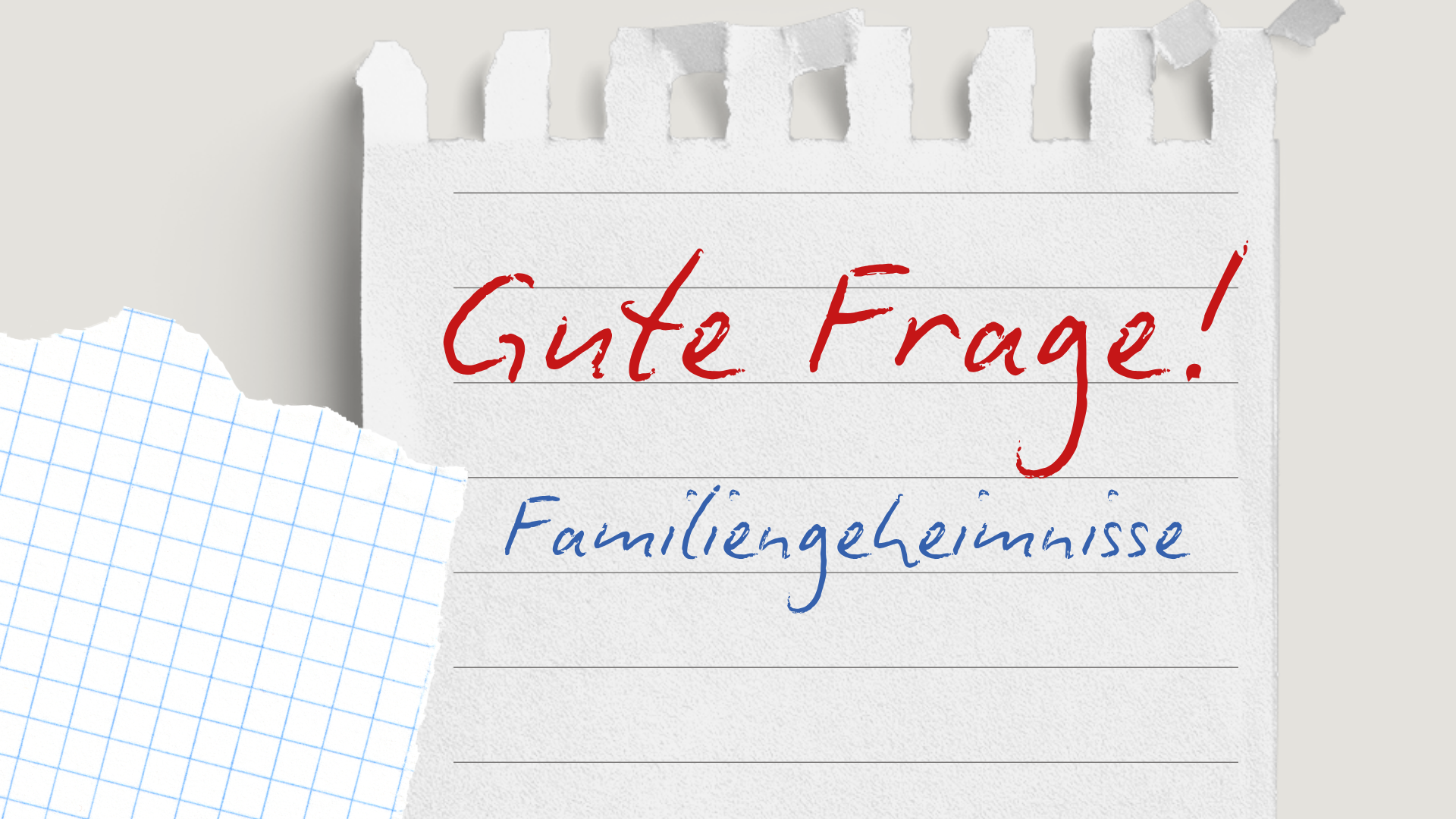 Symbolbild mit Schriftzug Familiengeheimnisse