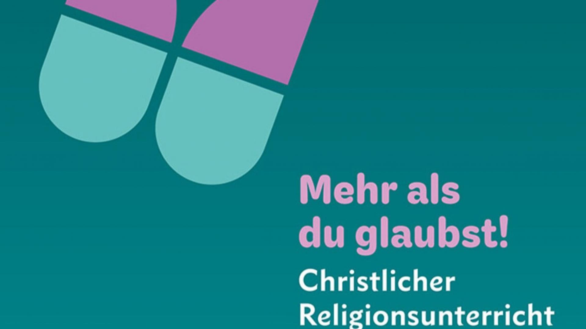 Plakat mit der Aufschrift Religionsunterricht
